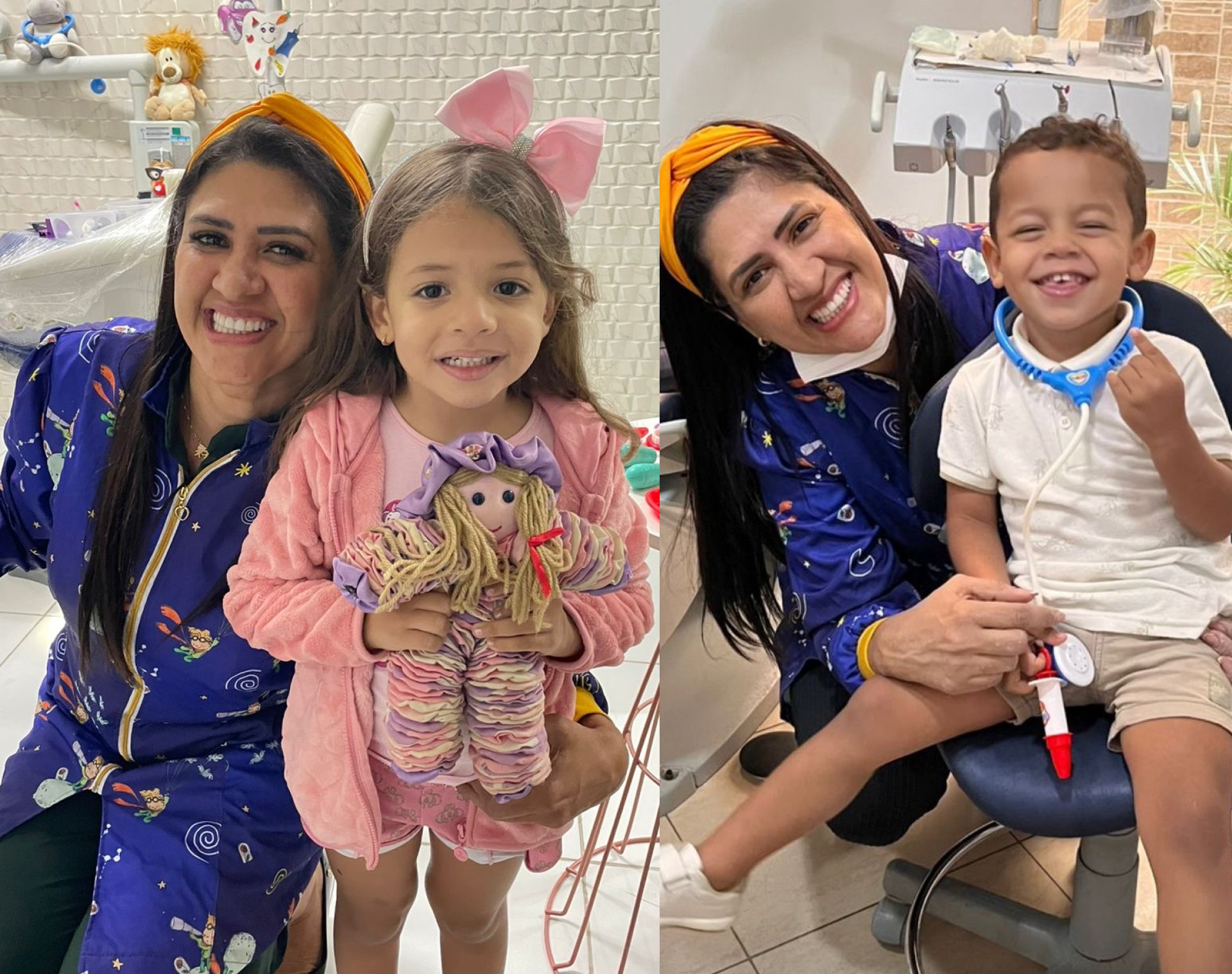 Dra Andréia atendendo crianças 1