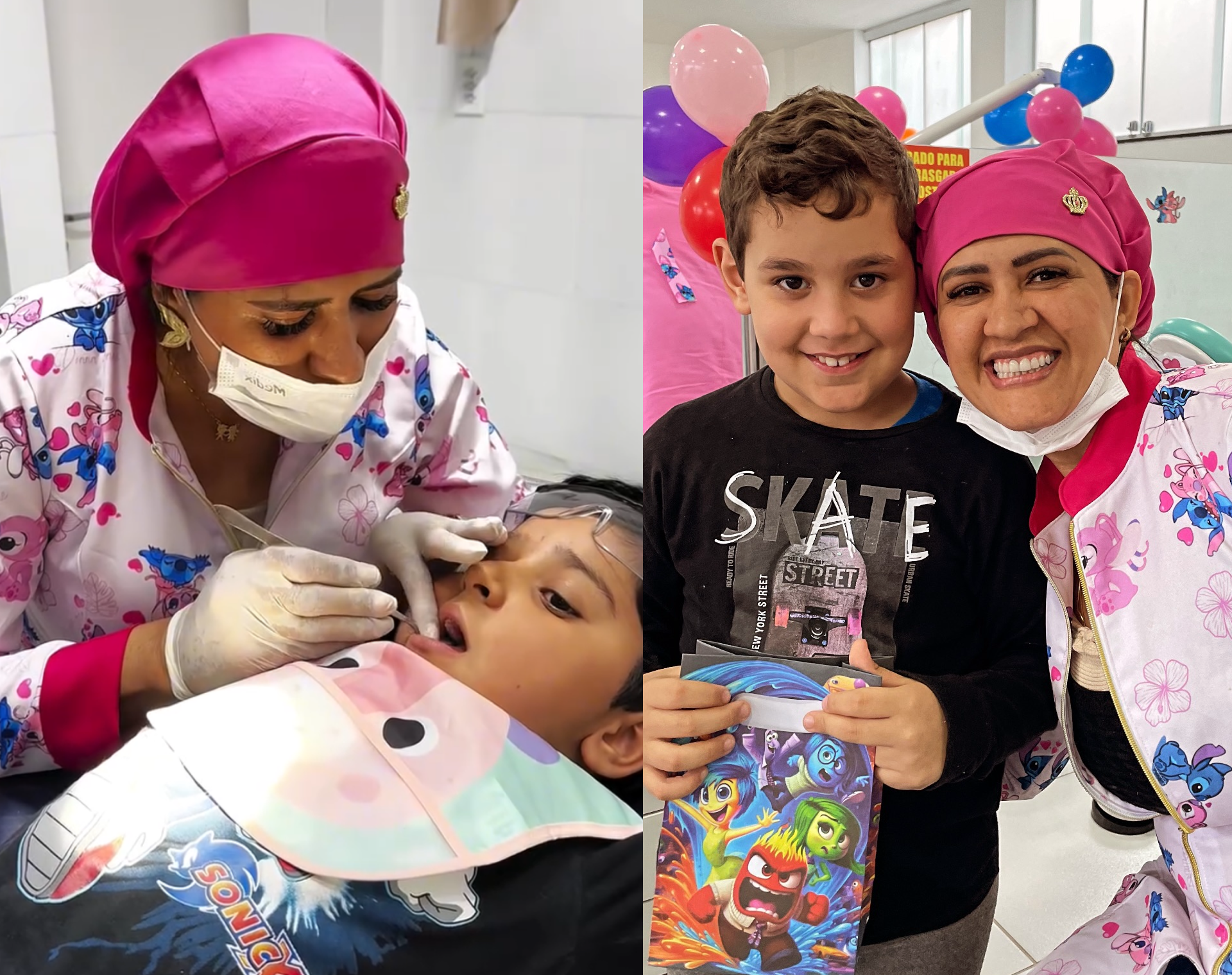 Dra Andréia atendendo crianças 3